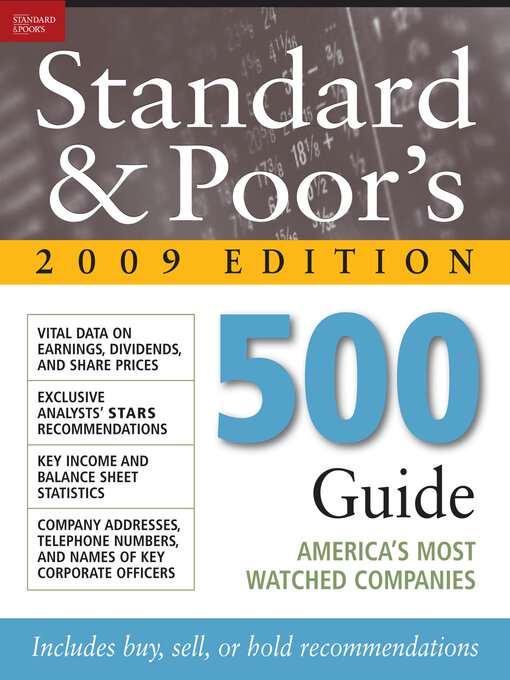 Title details for Standard & Poor's 500 Guide 2009 by Standard & Poor's - Available